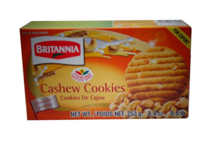Britannia Cashew Cookies 253 Grams 8 9 Oz 0 5 Lb