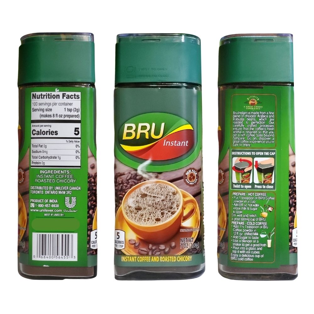 Bru Instant Coffee And Roasted Chicory 7 Oz 200 Grams