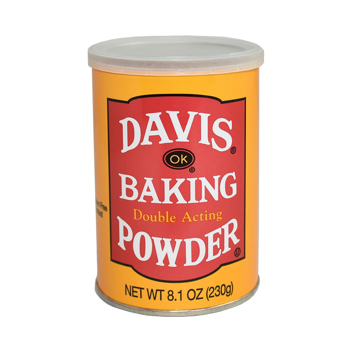 Davis Baking Powder Double Acting Gluten Free 230 G 8 1 Oz