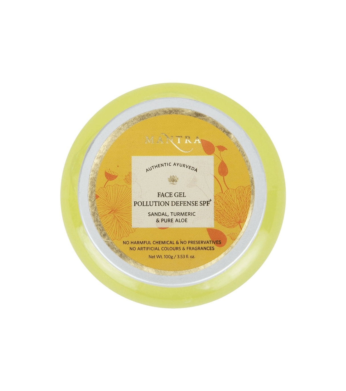 Mantra Authentic Ayurveda Face Gel Pollution Defense Sandal Turmeric Pure Aloe 100 G