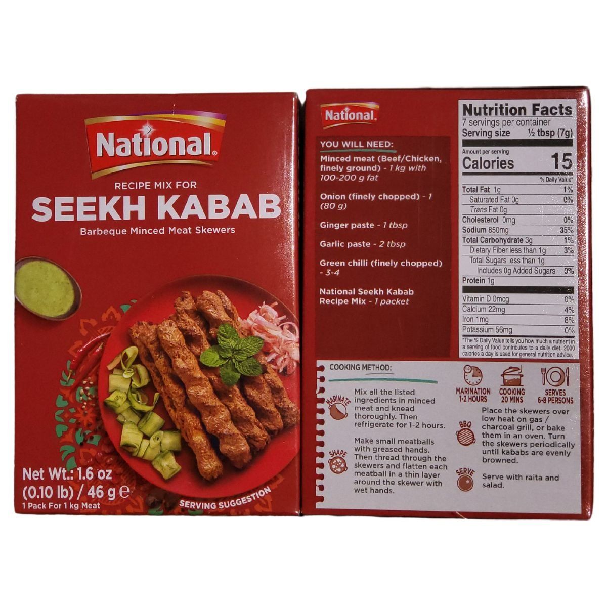 Buy National Spice Seekh Kabab Masala Mix Online | Singh Cart
