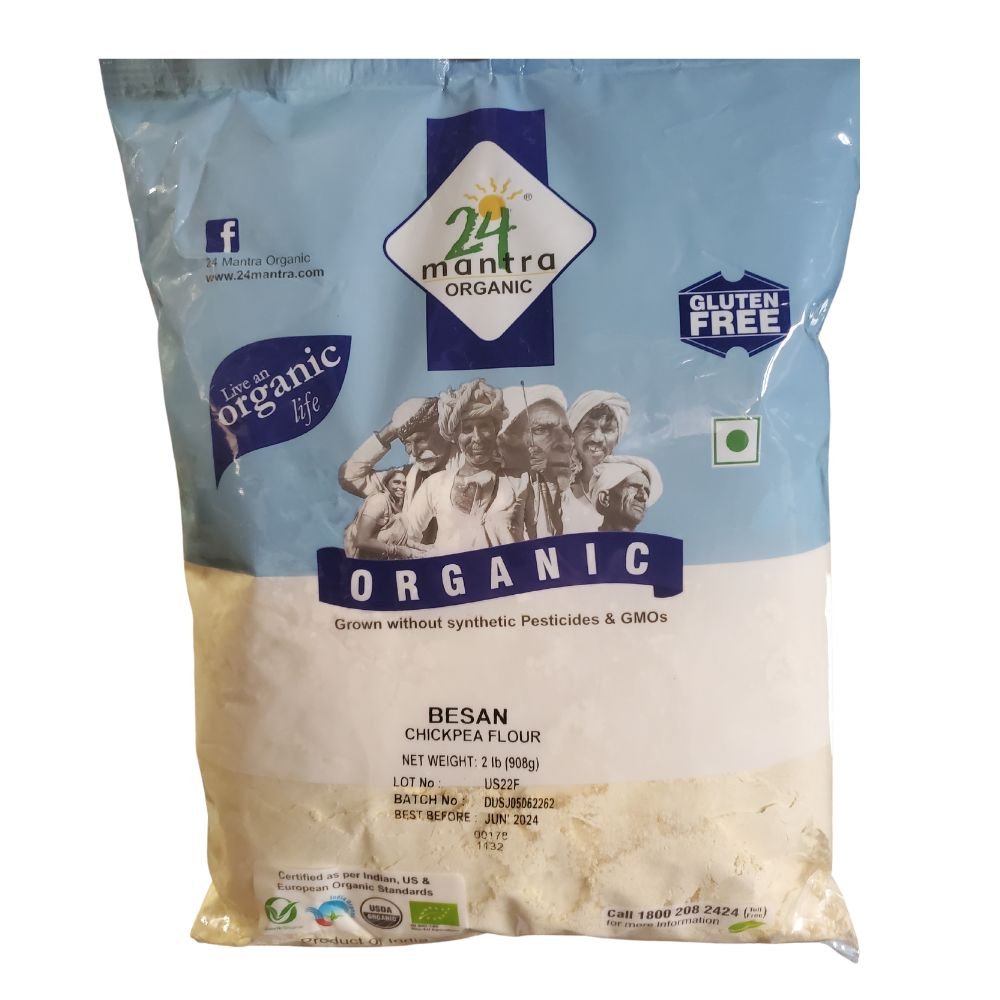 24 Mantra Organic Besan Chickpea Flour 2lb - Singh Cart