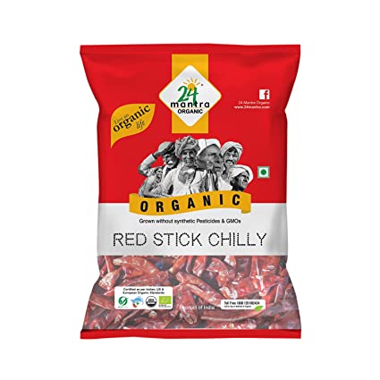 24 Mantra Organic Red Stick Chilly - Singh Cart