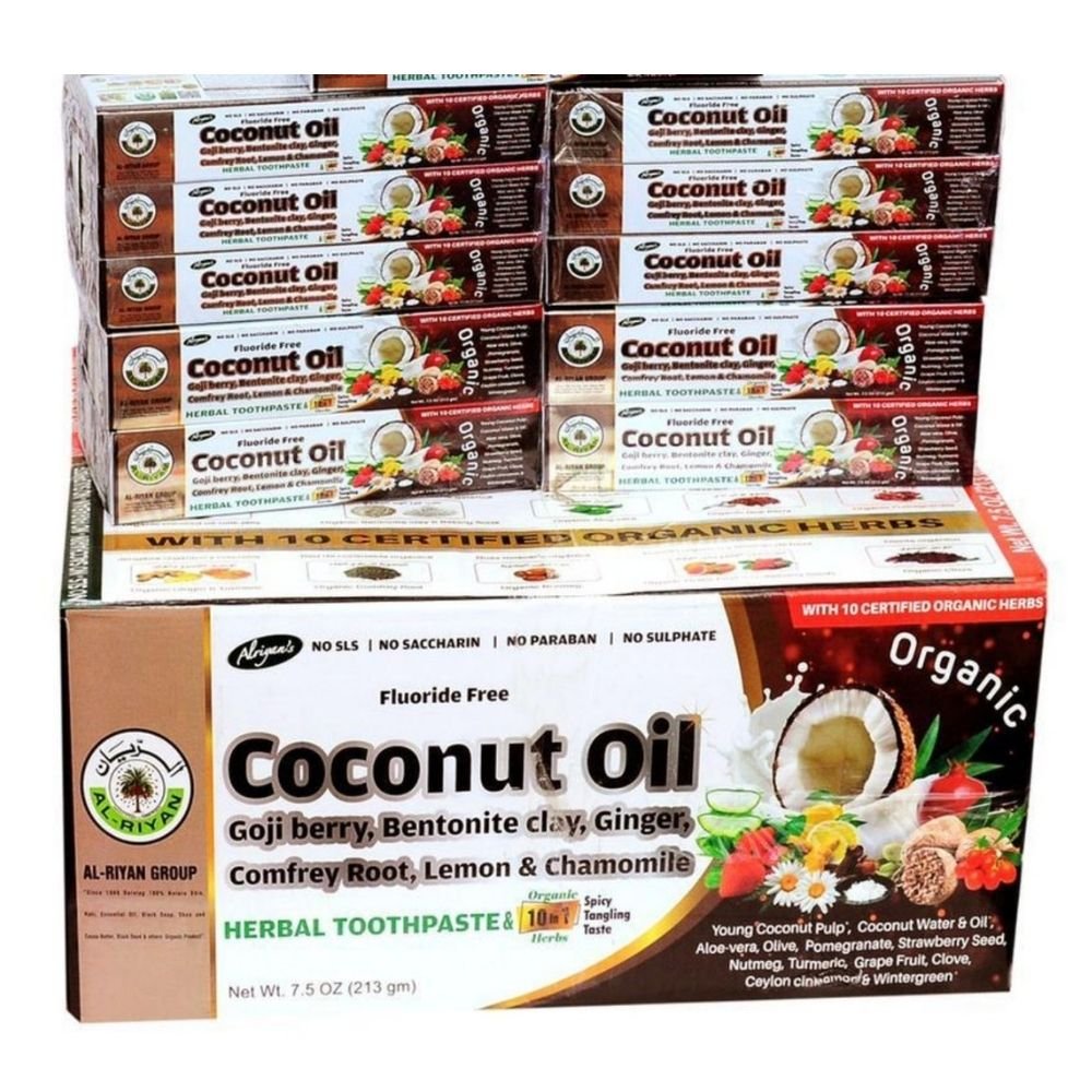AL Riyan Coconut Oil Toothpaste Organic Fluoride Free 7.5oz - Singh Cart