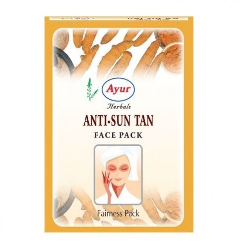 Ayur Anti-Sun Tan face pack Fairness Pack 100 g - Singh Cart