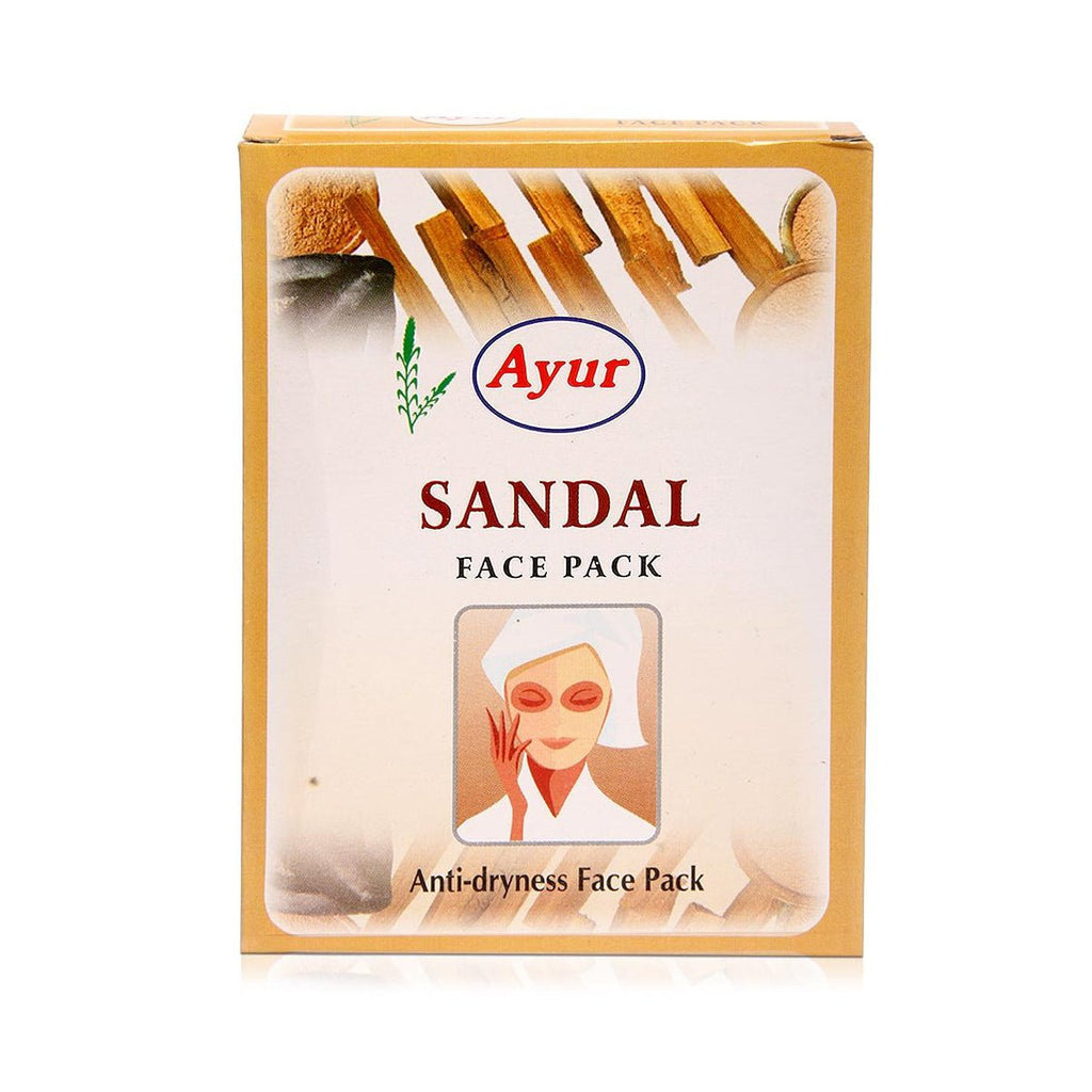 Ayur Sandal Face Pack Anti- dryness 100 g - Singh Cart