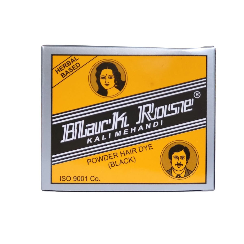 Black Rose Kali Mehandi Powder Hair Dye Old Pack 50g - Singh Cart