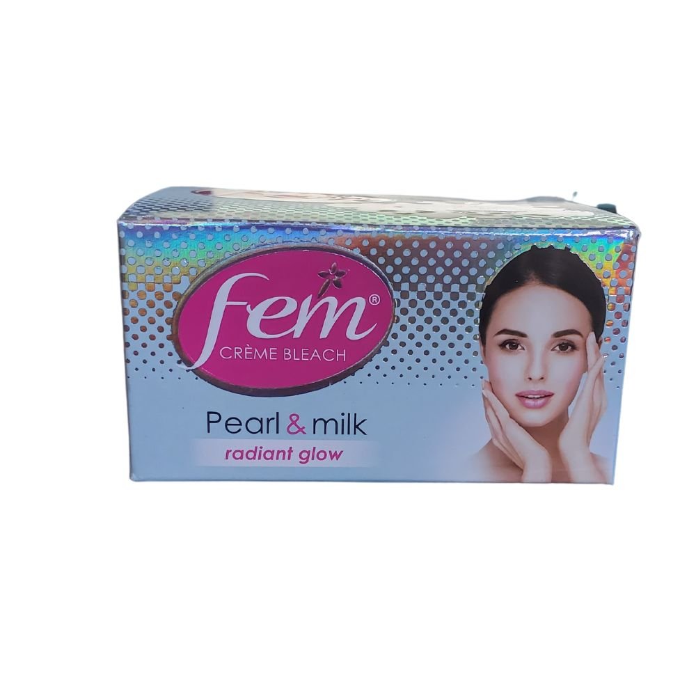 Dabur Fem Pearl And Milk Bleach Cream Radiant Glow 64g - Singh Cart
