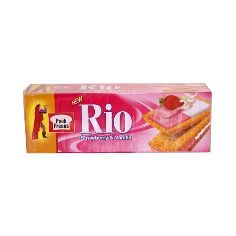 EBM Rio Strawberry & Vanilla Biscuit 128 Grams (4.52 OZ) - Singh Cart