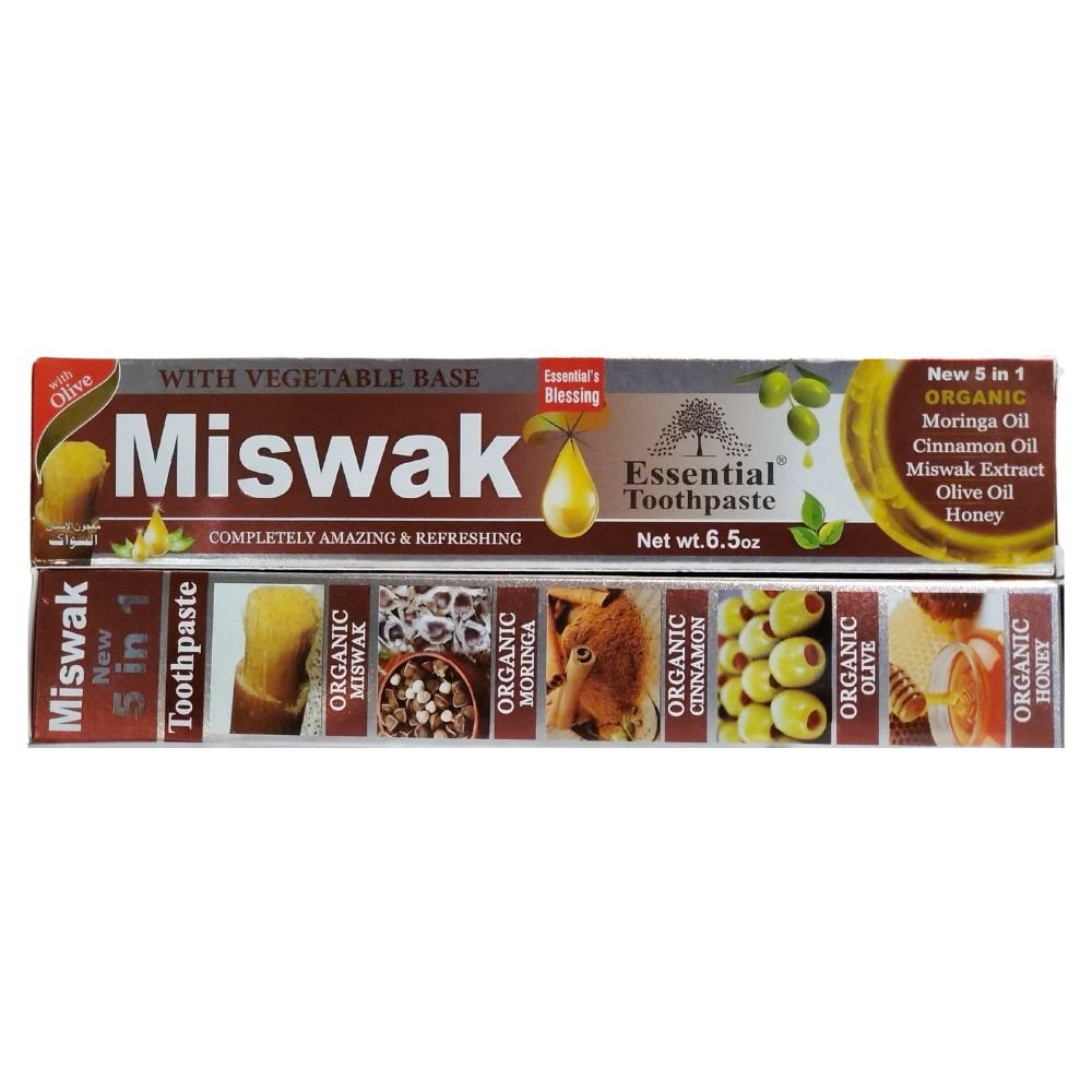 Essential Miswak Toothpaste Organic Vegan Fluoride Free 6.5oz - Singh Cart