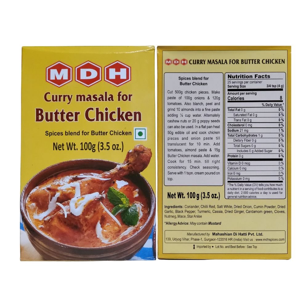 MDH Curry Masala For Butter Chicken 100g (3.5oz) - Singh Cart