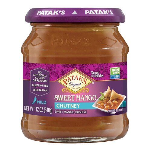 Pataks Sweet Mango Chutney Sweet Mango Preserve Mild 12oz - Singh Cart