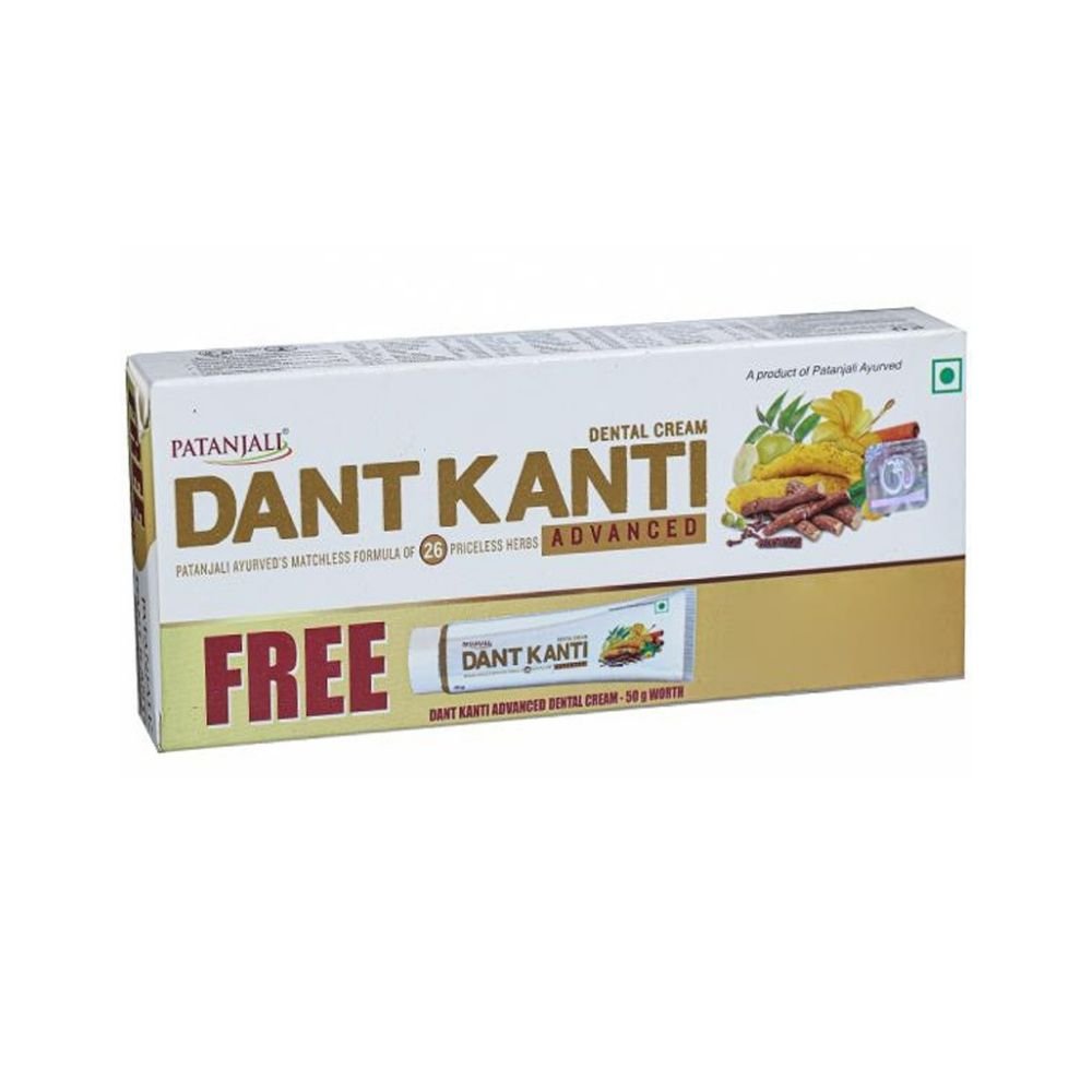 Patanjali Dant Kanti Advanced Dental Cream 100 g and 50 g Free - Singh Cart