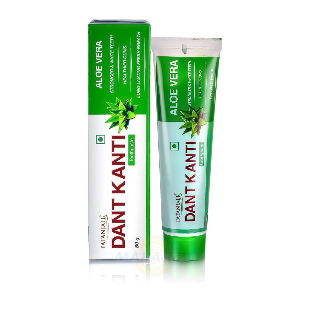 Patanjali Dant Kanti Aloevera Toothpaste 80 g (Pack of 3) - Singh Cart