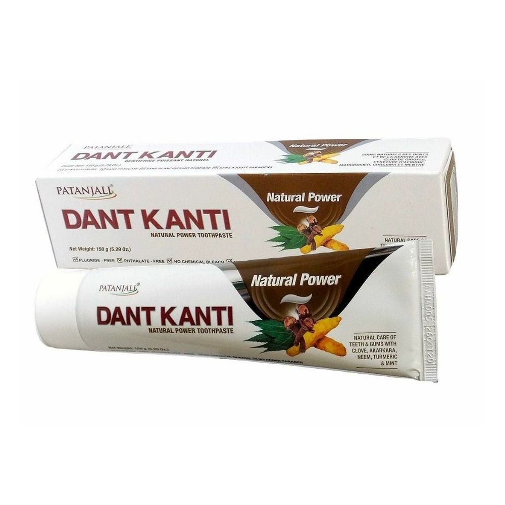 Patanjali Dant Kanti Natural Power Toothpaste Fluoride Free No Chemical 150 g (PACK OF 3) - Singh Cart