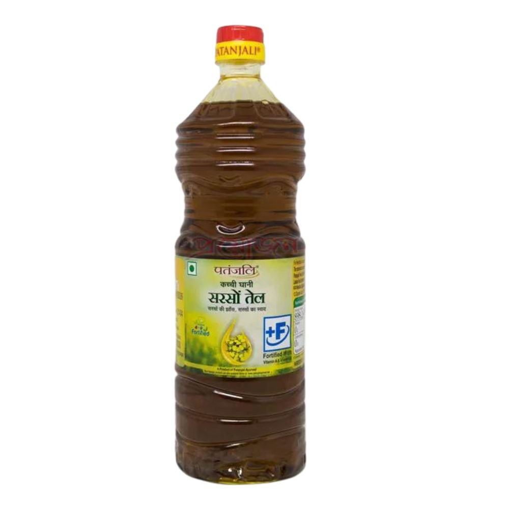 Patanjali Kachchi Ghani Mustard Oil 1ltr - Singh Cart