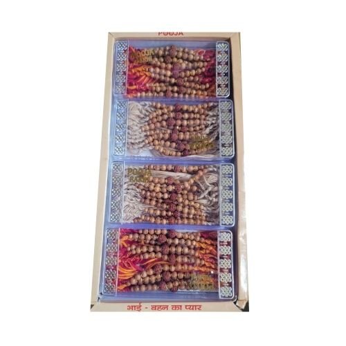 Rudraksh Rakhi With Multicolor Thread For Beautiful Moment - Singh Cart