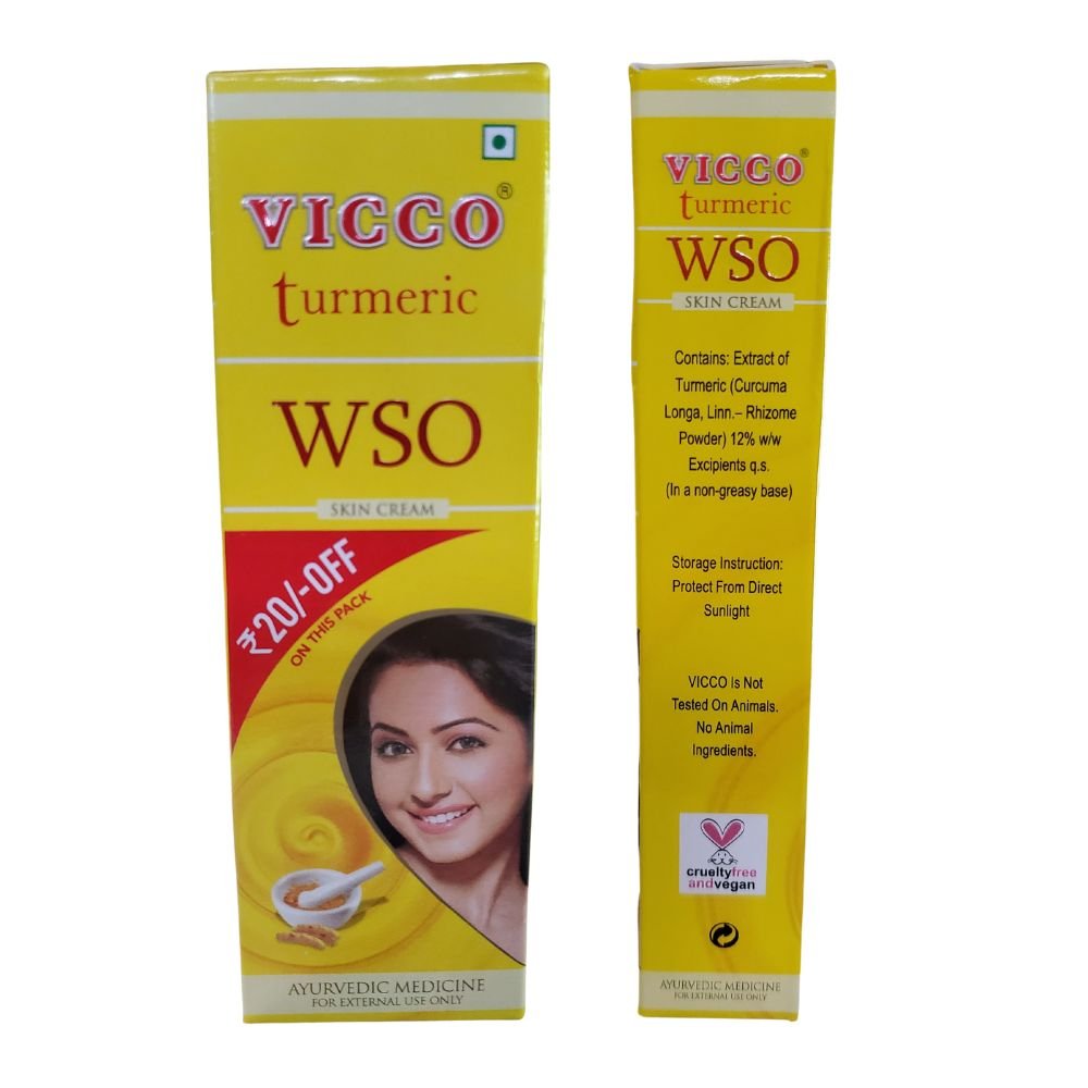 Vicco Turmeric Cream Wso Skin Cream Vegan Cream 30g - Singh Cart