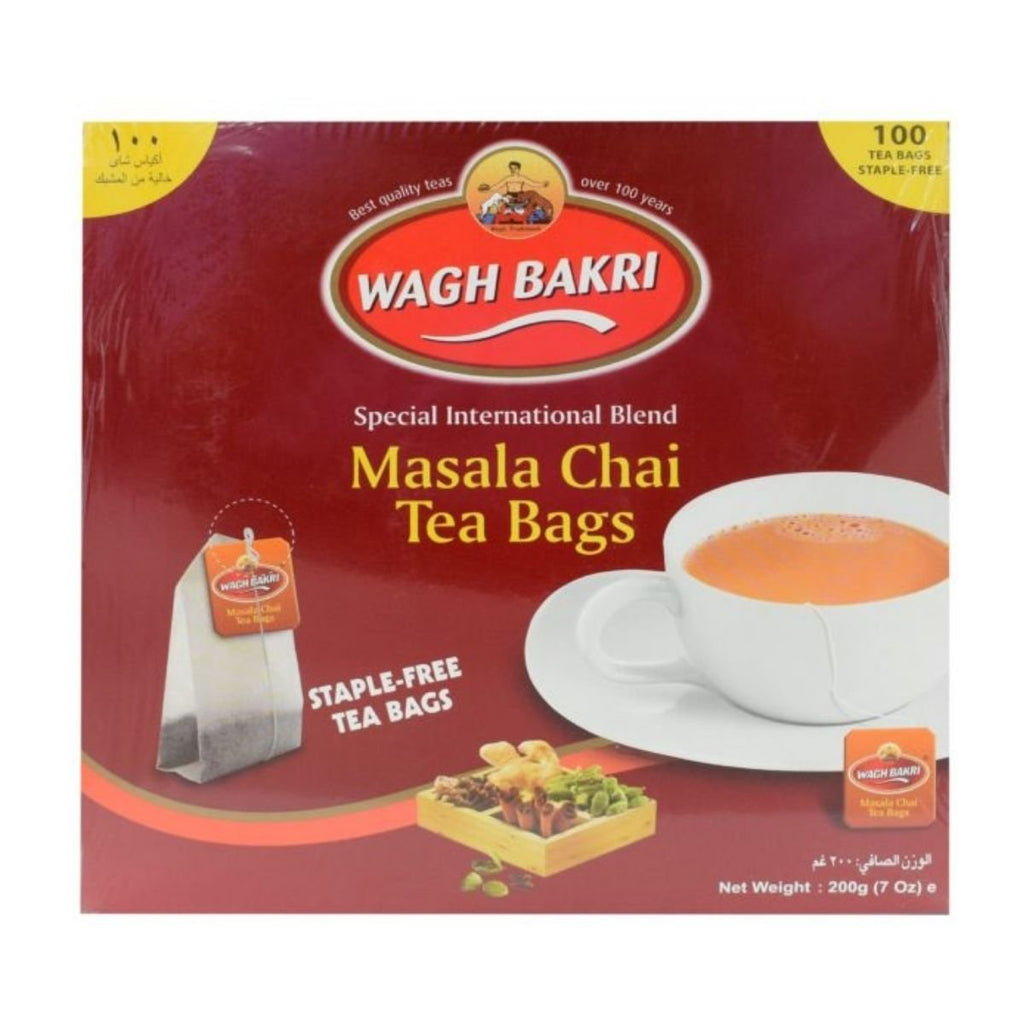 Wagh Bakri Masala Chai 100 Tea bags(Pack of 3) 200 g each - Singh Cart