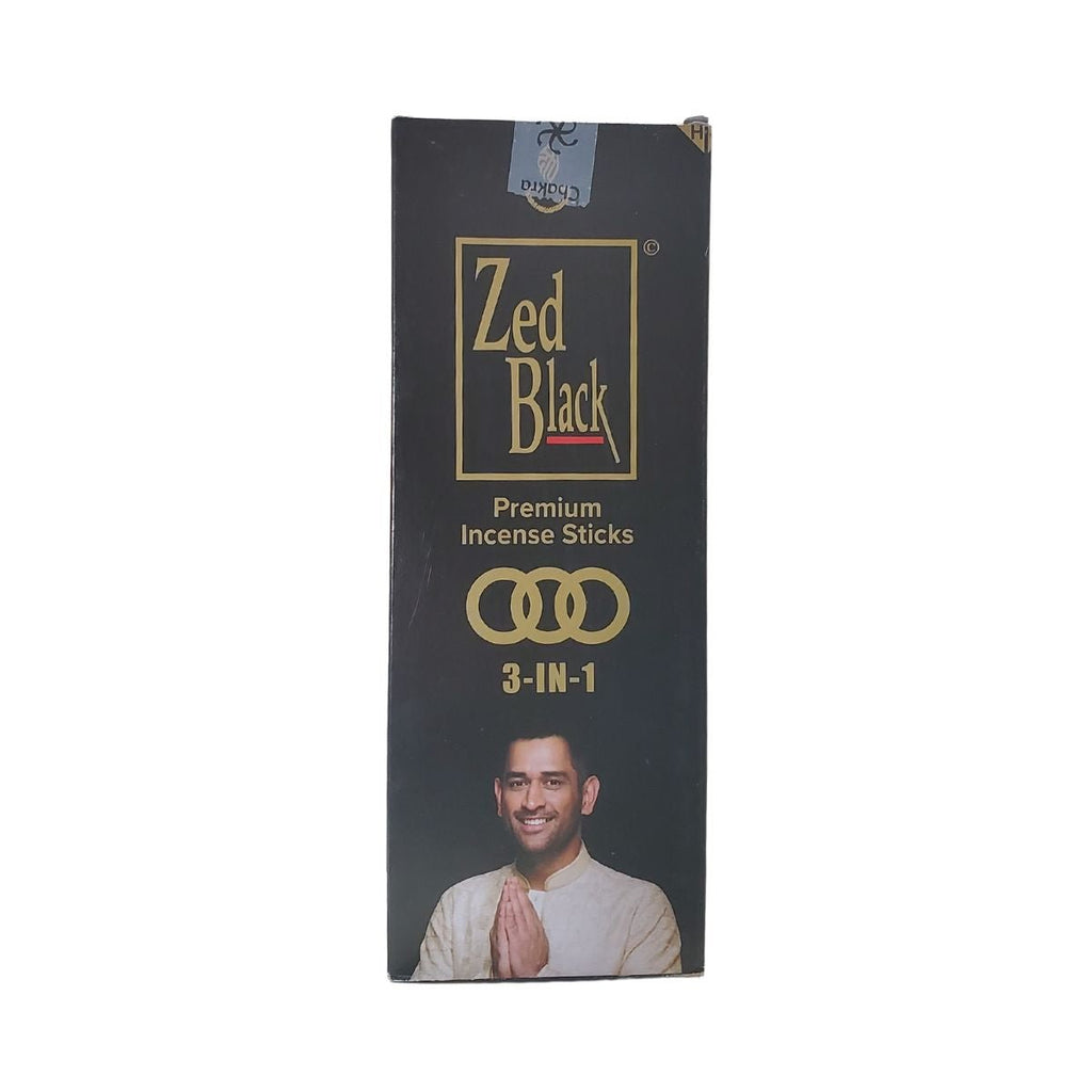 Zed Black 3 in 1 Premium Incense Sticks Agarbatti 90 Sticks - Singh Cart