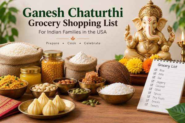 Ganesh Chaturthi Grocery Shopping List for Indian Families in the USA