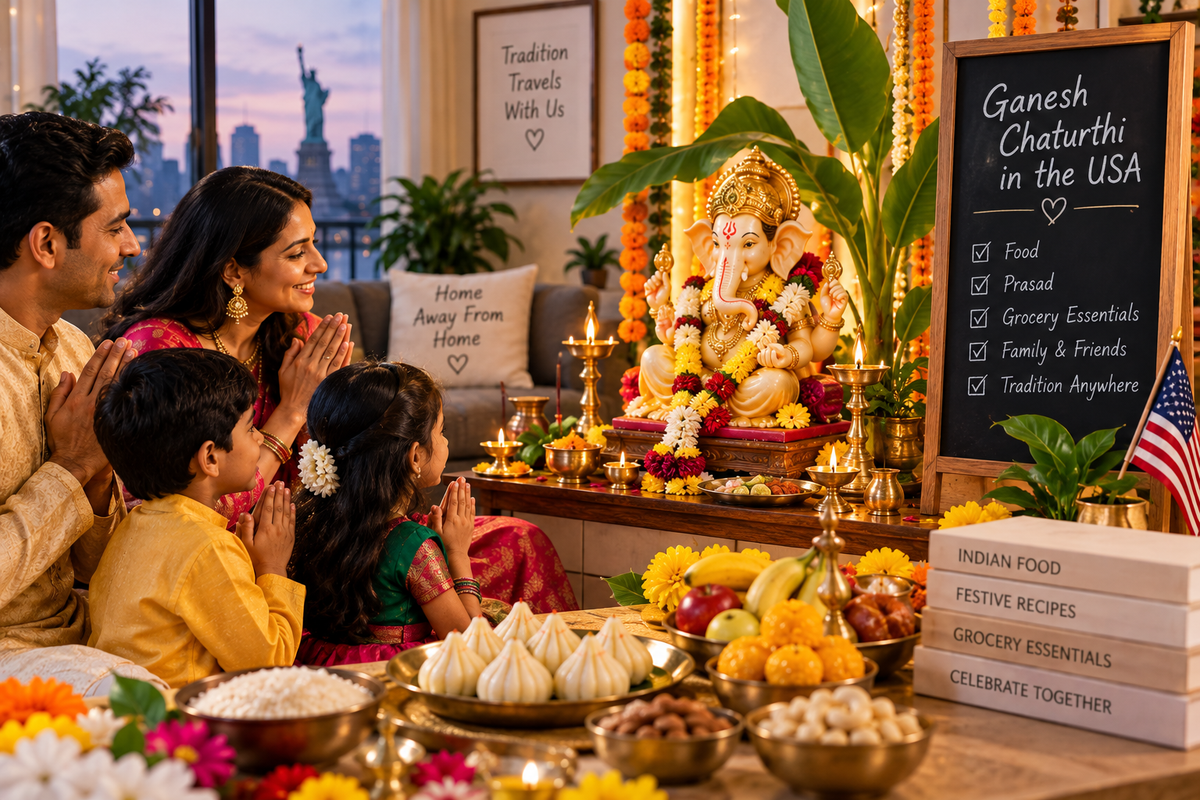 How to Celebrate Ganesh Chaturthi in the USA – Food, Prasad and Grocery Guide