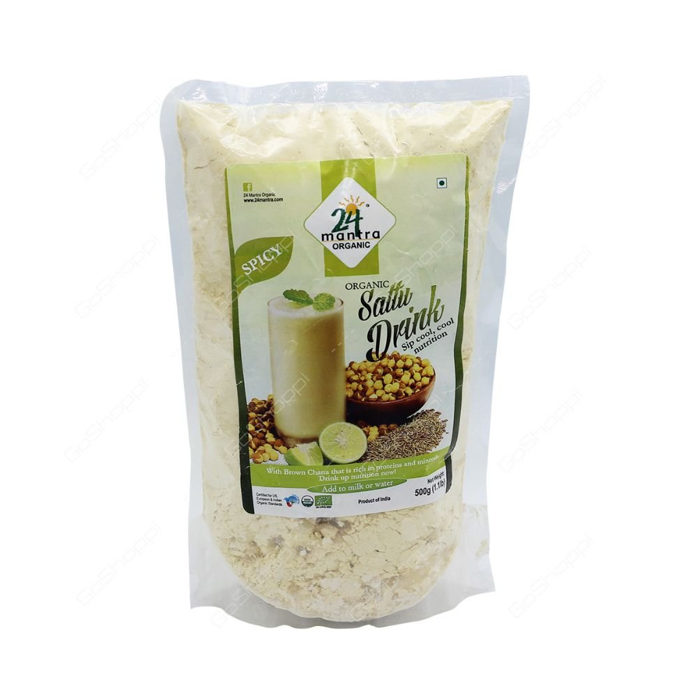24 Mantra Organic Sattu Drink Spicy 500 G 1 1Lbs