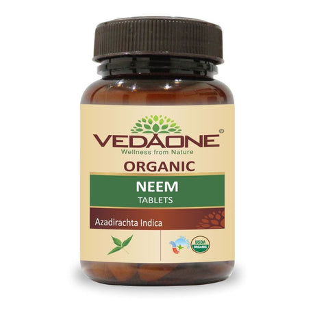 Buy Vedaone 100% Organic Neem 60 Caplets Online| Singh Cart