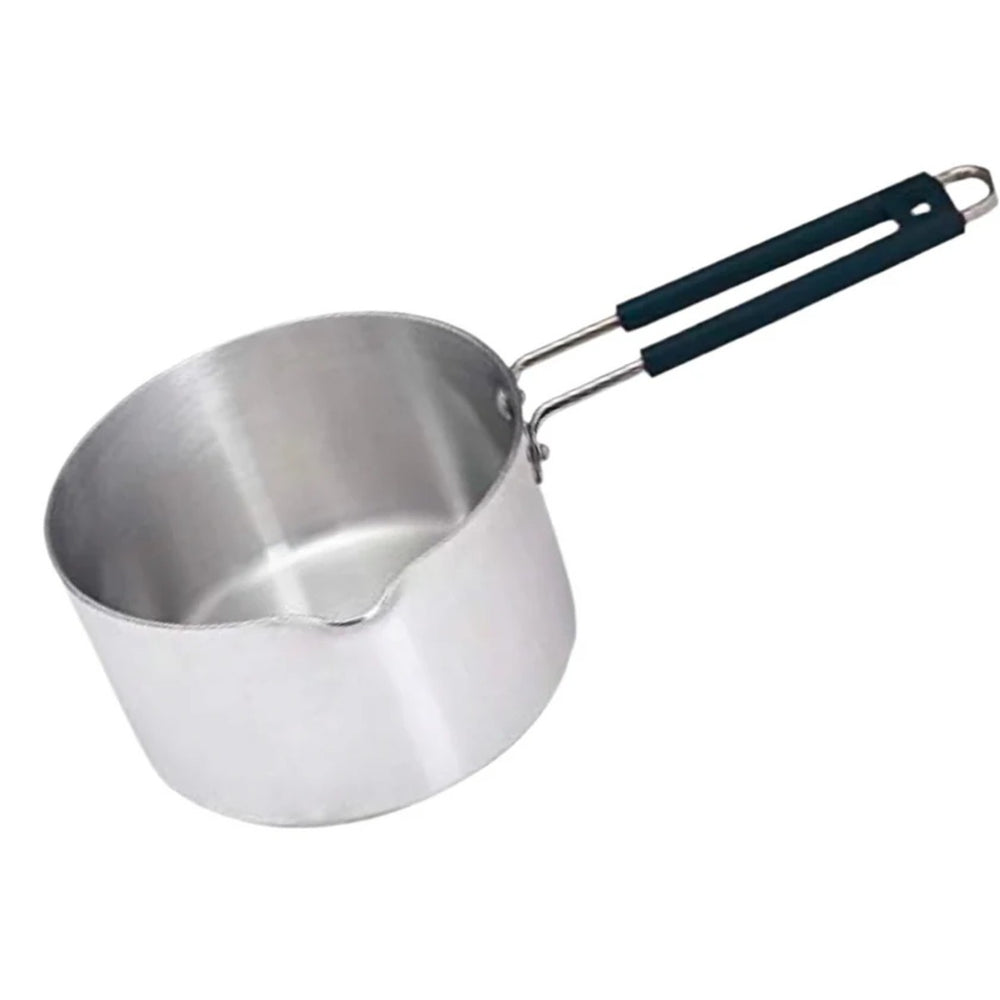 Aluminum Saucepan with Induction Base and Steel Polish - Modern Round Design, 16 cm