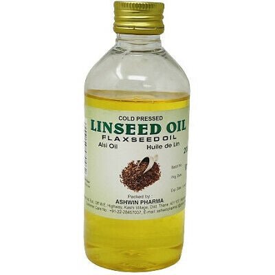 Ashwin Linseed Oil Flax Seed Oil Coled Pressed 100 Ml