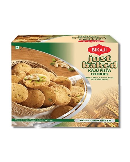 Bikaji Kaju Pista Cookies Wheat Flour Cashew Nut Cookies 360 Gm