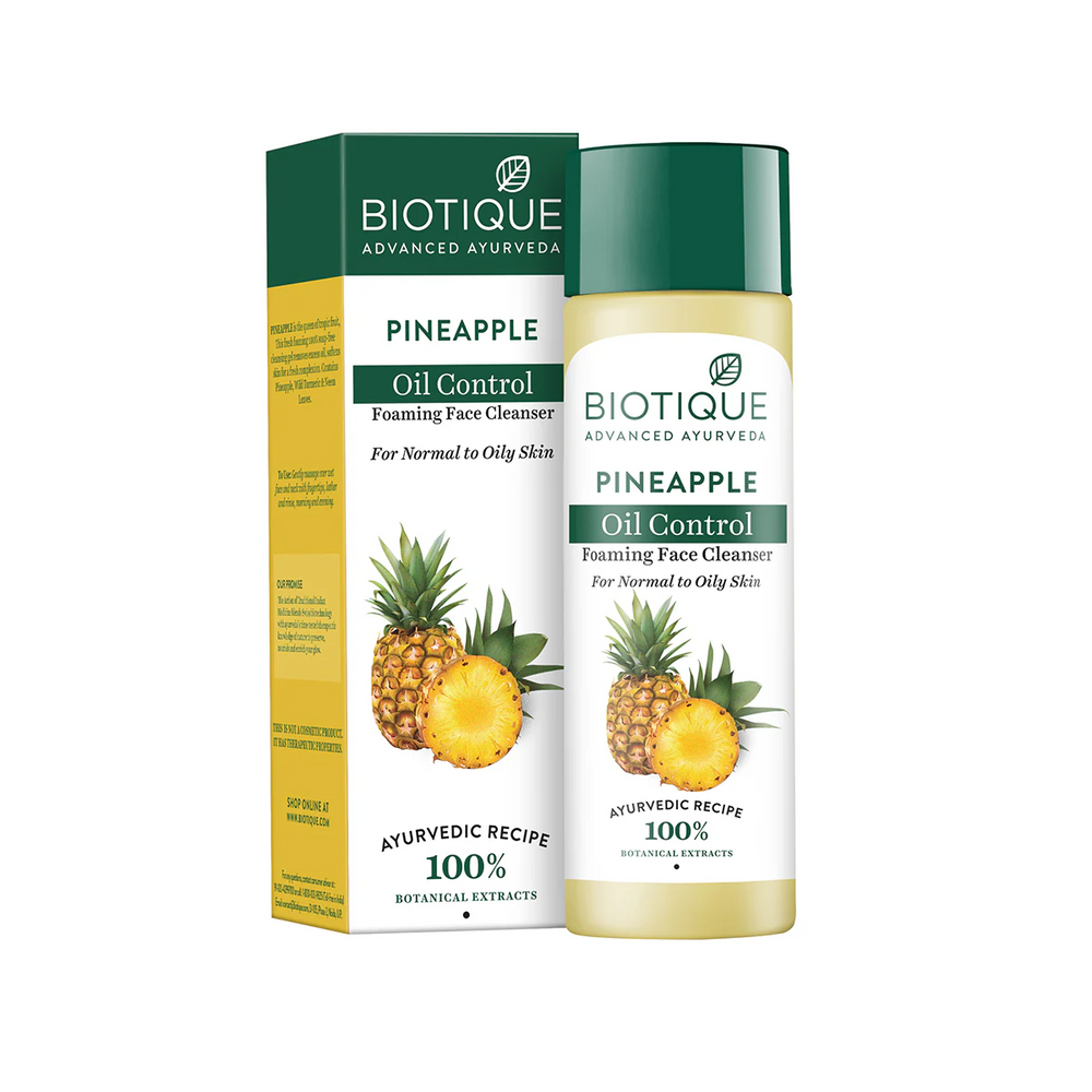 Shop Biotique Bio Pineapple Oil Control Foaming Face Cleanser 120ml online | Singh Cart