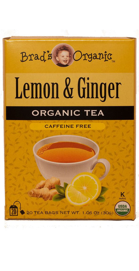 Buy Brad's Organic Lemon & Ginger Tea | Singh Cart