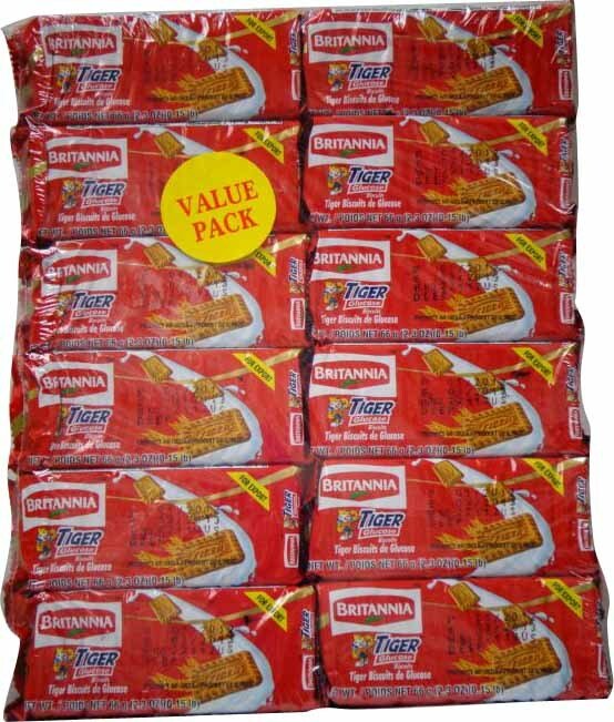 Britannia Tiger Glucose Biscuits 792 Grams 27 6 Oz 1 08 Lb 12 Packs