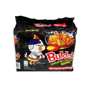 Buldak Artifical Spicy Chicken Flavour Ramen Noodles Black Pack 700 G