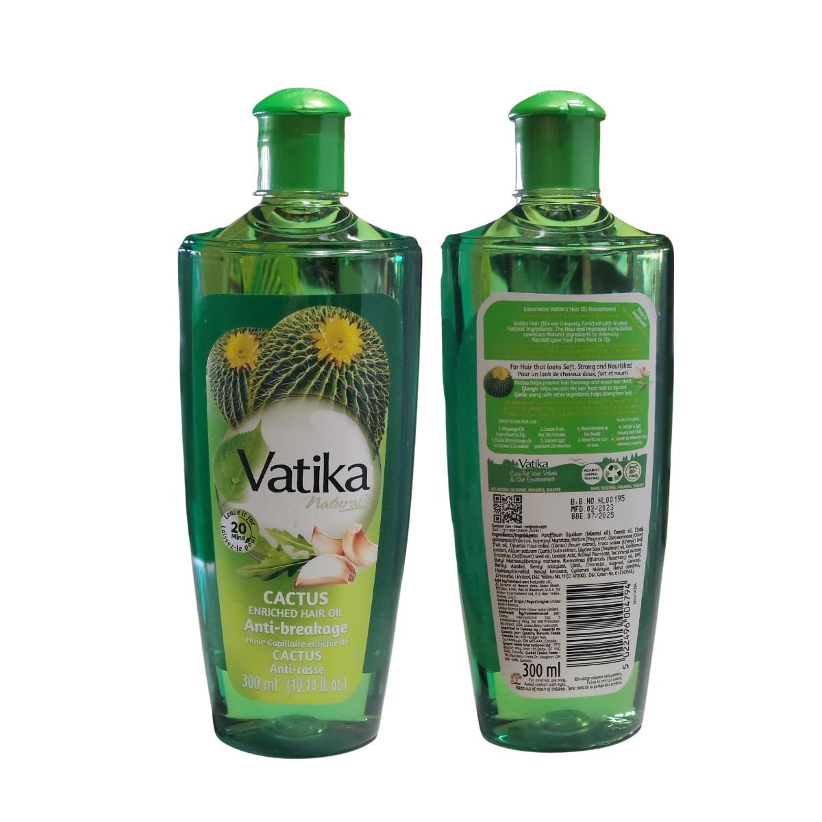 Dabur Vatika Naturals Cactus Enriched Hair Oil Strong Hair 300 Ml 10 14 Oz