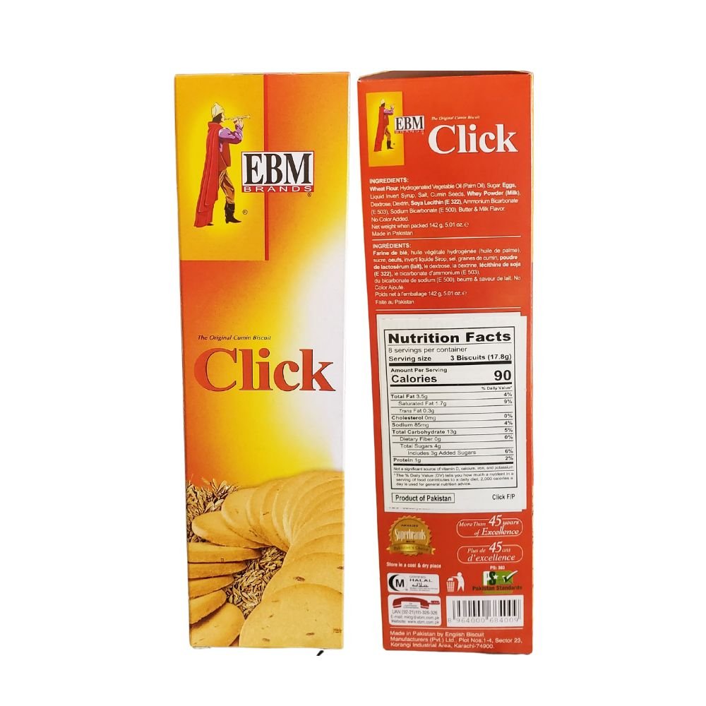 Ebm Click The Original Cumin Biscuit 124 Grams 4 37 Oz