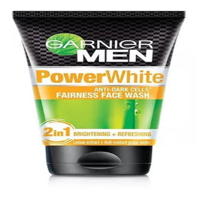 Buy Garnier Men Power White Face Wash Anti-Dark Cells - 100g | Singh Cart