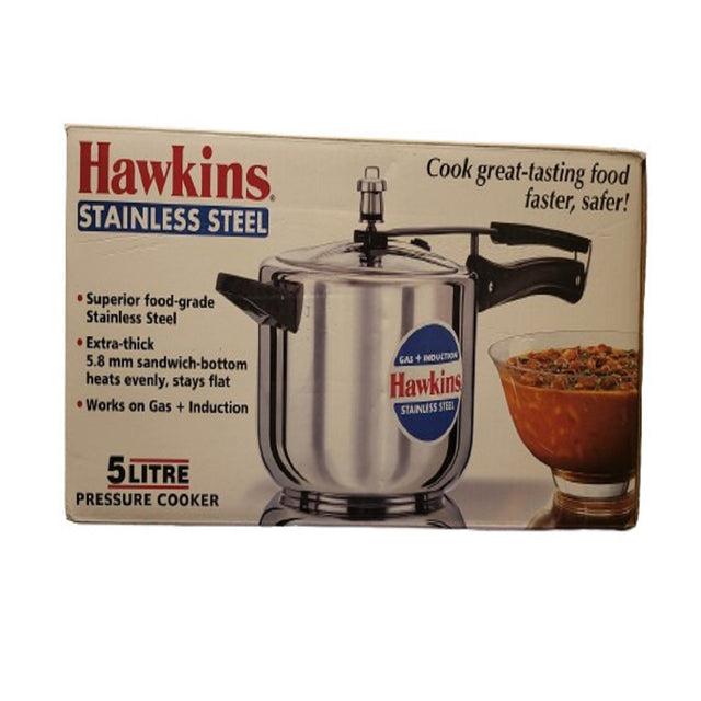 Buy Hawkins Stainless Steel Pressure Cooker - 5 Litre | Singh Cart