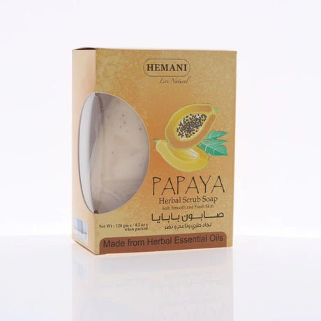 Hemani Papaya Herbal Scrub Soap 120g