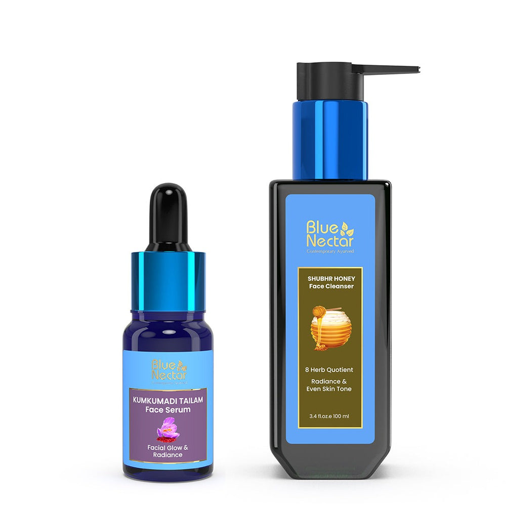 Buy Blue Nectar Kumkumadi Serum & Honey Face Cleanser Online | Singh Cart