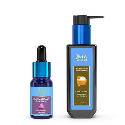 Buy Blue Nectar Kumkumadi Serum & Honey Face Cleanser Online | Singh Cart