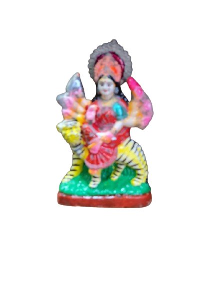 Maa Durga Clay Idol Medium - Singh Cart