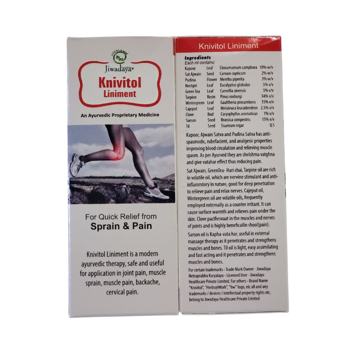 Knivitol Liniment Ayurvedic Medicien For Instant Relief 90 Ml