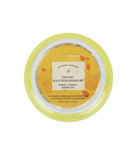 Mantra Authentic Ayurveda Face Gel Pollution Defense Sandal Turmeric Pure Aloe 100 G