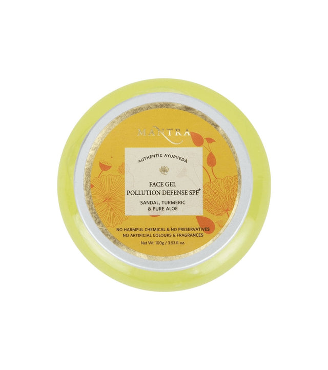 Mantra Authentic Ayurveda Face Gel Pollution Defense Sandal Turmeric Pure Aloe 100 G