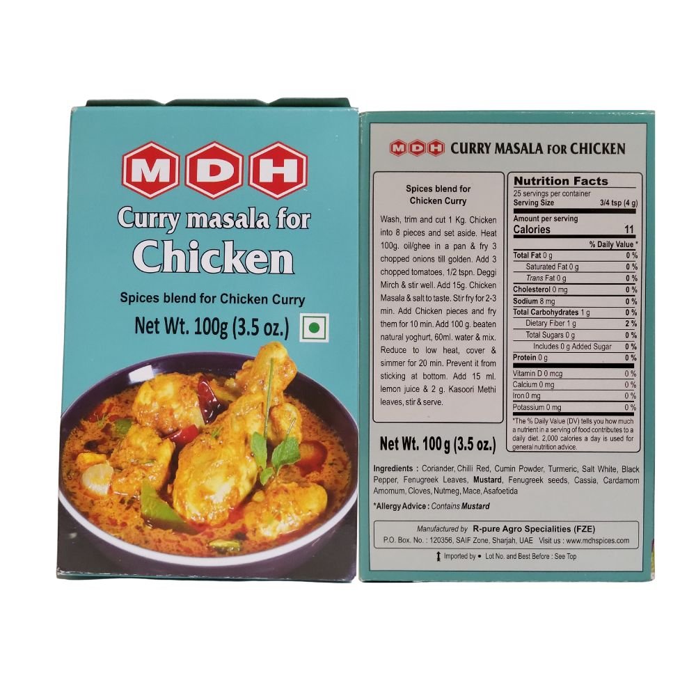 Copy Of Mdh Curry Masala For Butter Chicken Masala 100 G 3 5 Oz