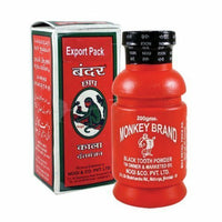 Monkey Brand Black Tooth Powder Ayurvedic Oral Care 200 G 7 05 Oz