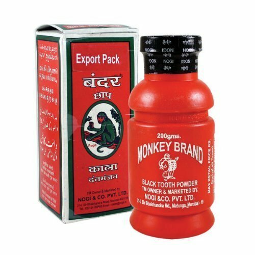 Monkey Brand Black Tooth Powder Ayurvedic Oral Care 200 G 7 05 Oz