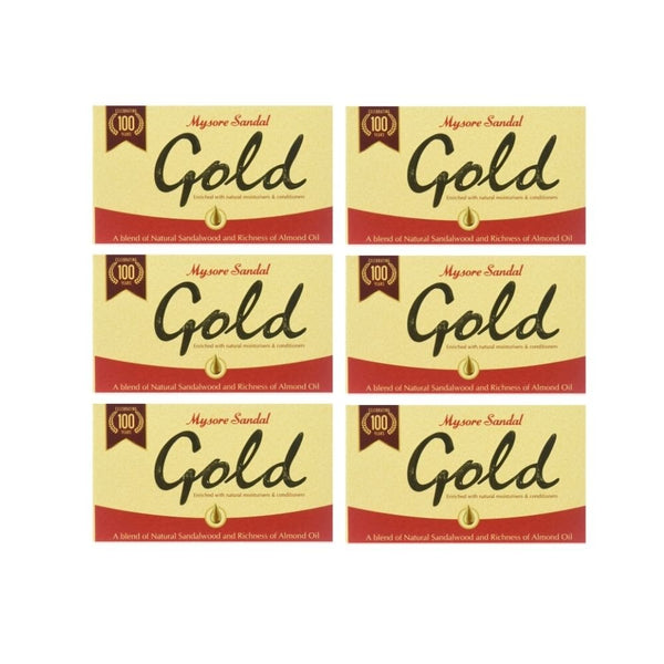 Mysore Sandal Gold Soap With Natural Sandalwood Oil 125 G Pack Of 6